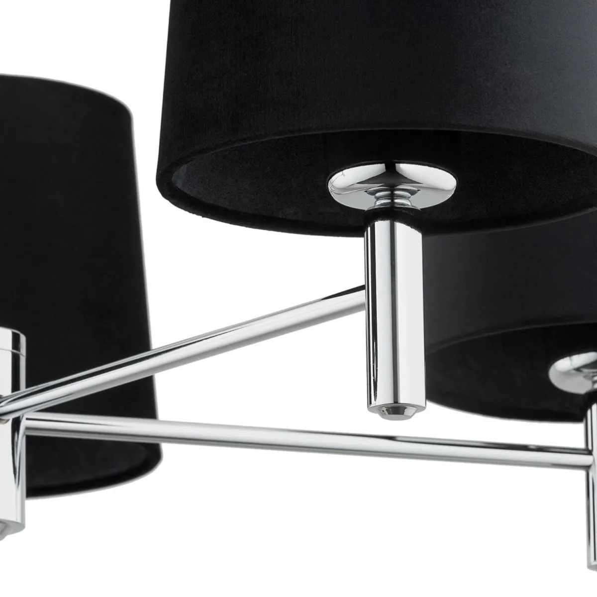 suspension_bono__cinq_lampes_chromenoire_1.webp Store Argon Suspension Bono, à cinq lampes, chromée/noire