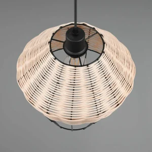Clearance Reality Leuchten Suspension Borka, à 1 lampe, Ø 30 cm, Natur