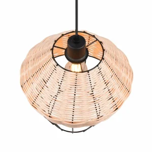 Clearance Reality Leuchten Suspension Borka, à 1 lampe, Ø 30 cm, Natur
