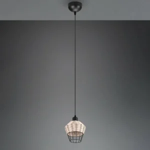 Outlet Reality Leuchten Suspension Borka, à 1 lampe, Ø 17,5 cm, Nature