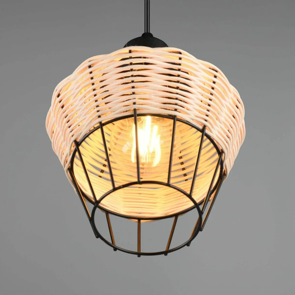 suspension_borka___lampe___cm_nature_2.webp Outlet Reality Leuchten Suspension Borka, à 1 lampe, Ø 17,5 cm, Nature