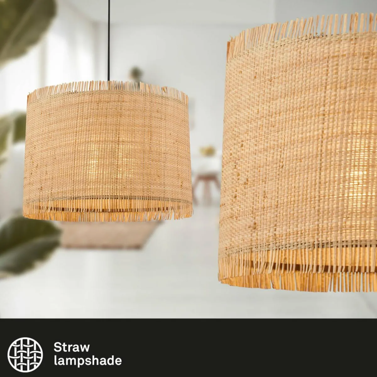 suspension_borra__lampes_couleur_naturelle_paille_3.webp Clearance Briloner Suspension Borra, 3 lampes, couleur naturelle, paille