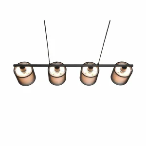 New Trio Lighting Suspension Burton, à quatre lampes