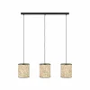 Sale EGLO Suspension Butterburn, longueur 86 cm, beige/vert, à 3 lampes..,