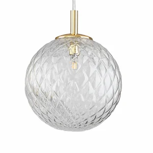 Outlet TK Lighting Suspension Cadix en verre, à 1 lampe, Ø 21 cm