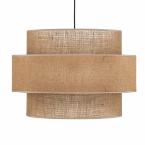 Hot TK Lighting Suspension Calisto, Jute, brun naturel, à 1 lampe, Ø 50 cm