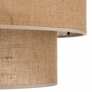 Hot TK Lighting Suspension Calisto, Jute, brun naturel, à 1 lampe, Ø 50 cm