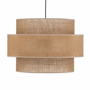 Cheap TK Lighting Suspension Calisto, Jute, brun naturel, 3 lampes, Ø 50 cm