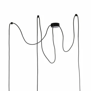 Sale TK Lighting Suspension Calisto, Jute, brun naturel, 3 lampes, décentrée