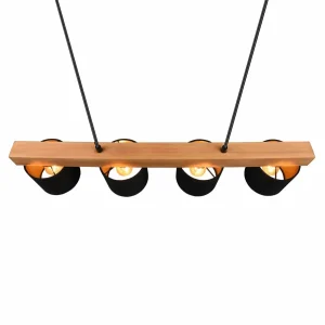 Cheap Reality Leuchten Suspension Cameron, à quatre lampes, noire