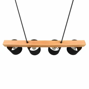 Cheap Reality Leuchten Suspension Cameron, à quatre lampes, noire