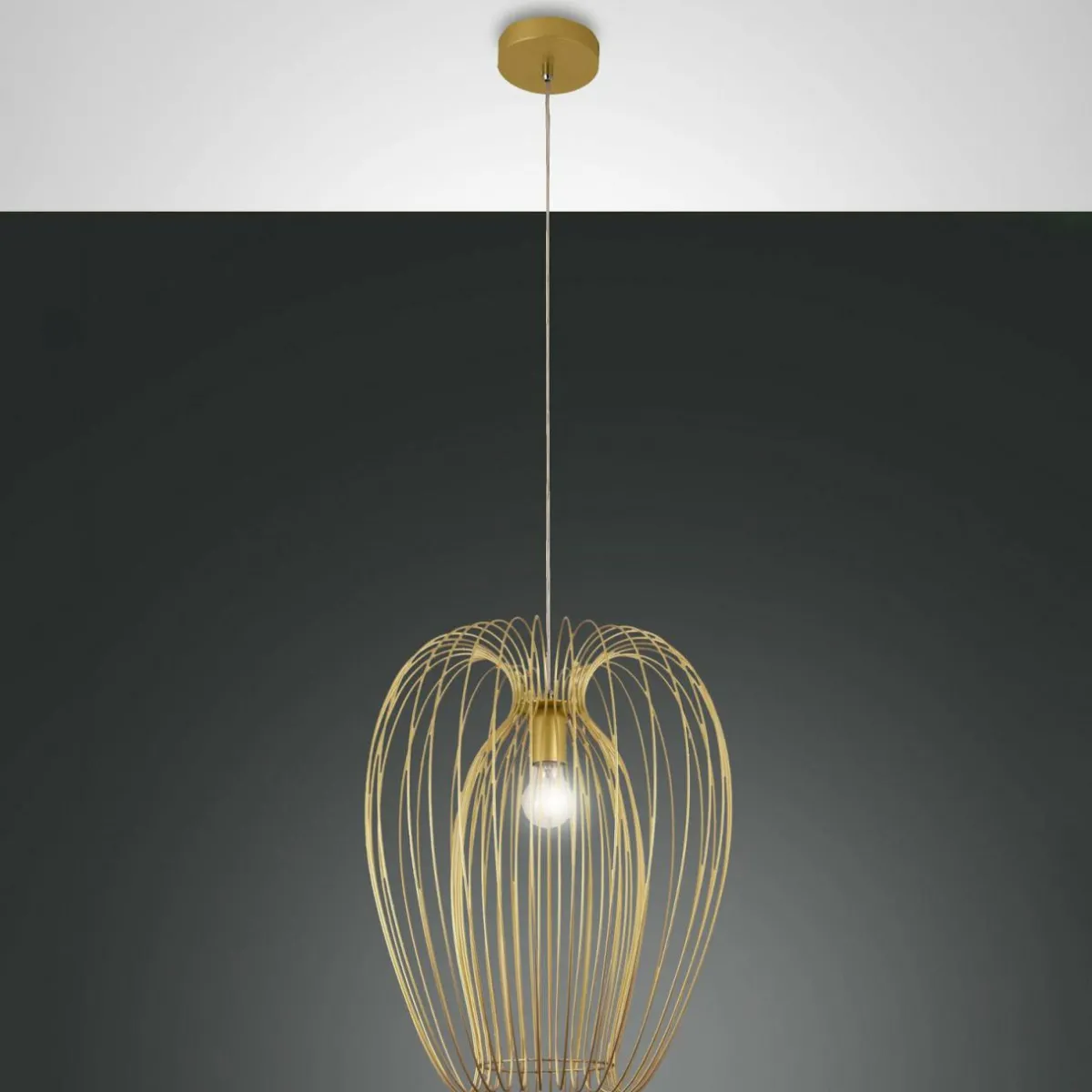 suspension_camp___cm_or_panier_en_fil_mtallique_0.webp Outlet Fabas Luce Suspension Camp, Ø 40 cm, or, panier en fil métallique