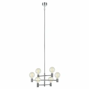 Outlet Markslöjd Suspension Capital, chrome, à 6 lampes