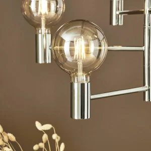Outlet Markslöjd Suspension Capital, chrome, à 6 lampes