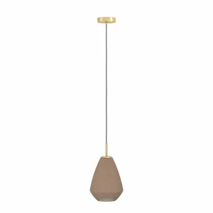 Cheap EGLO Suspension Caprarola, Ø 20 cm, sable, verre/métal