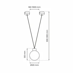 Cheap Eko-Light Suspension Capri avec abat-jour rond, à 1 lampe