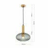 Best Sale ORION Suspension Carneval, laiton vieilli/gris fumée, Ø 25 cm, verre