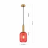 New ORION Suspension Carneval, laiton vieilli/rouge, Ø 14 cm, verre