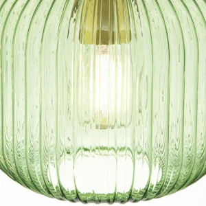 Cheap ORION Suspension Carneval, laiton vieilli/vert, Ø 20 cm, verre