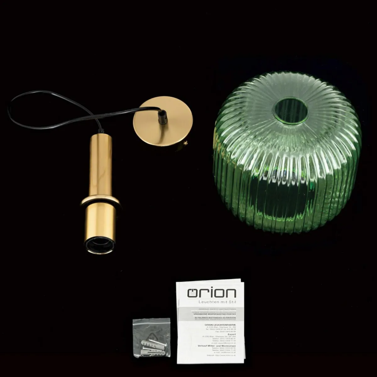 suspension_carneval_laiton_vieillivert___cm_verre_4.webp Cheap ORION Suspension Carneval, laiton vieilli/vert, Ø 20 cm, verre