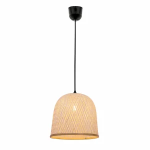 Best Sale Viokef Suspension Casper, abat-jour rotin, Ø 35 cm