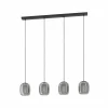 Best Sale EGLO Suspension Ciampino, noir, à 4 lampes