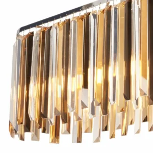 Outlet Searchlight Suspension Clarissa prismes en cristal, 100 cm