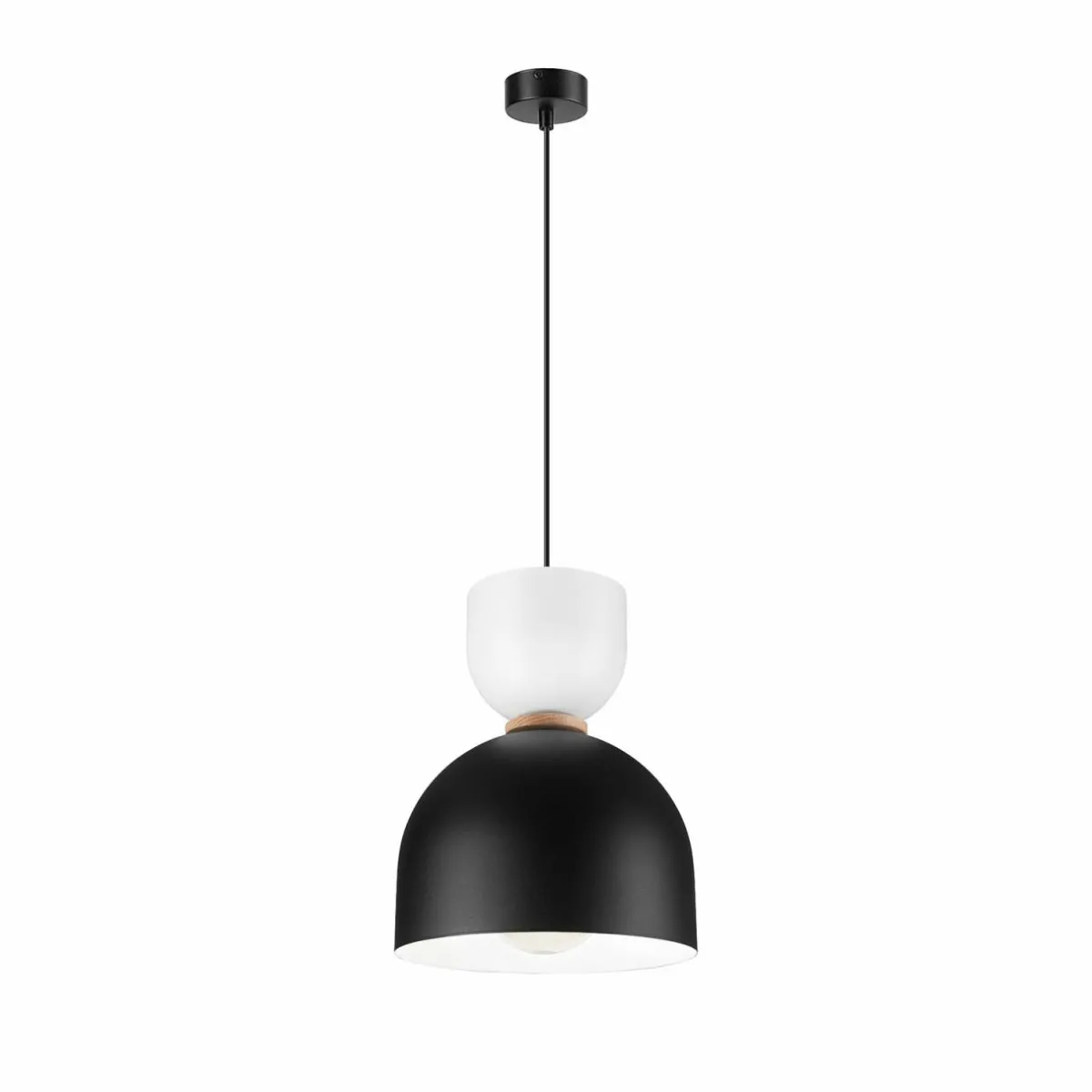 suspension_clementine_noirblanc___lampe_e_0.webp Shop Lamkur Lighting Suspension Clementine, noir/blanc, à 1 lampe, E27