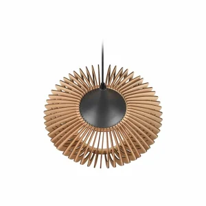 Cheap Trio Lighting Suspension Colino en lamelles de bois, bois clair