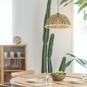 Clearance Globo Suspension Colly abat-jour treillis bambou, Ø40cm