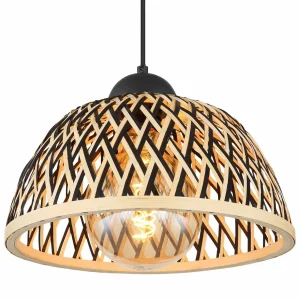Shop Globo Suspension Colly abat-jour treillis bambou, Ø30cm