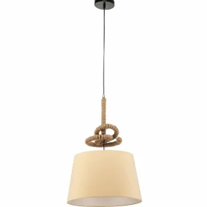 Cheap ONLI Suspension Corda avec abat-jour en tissu Nœud de corde