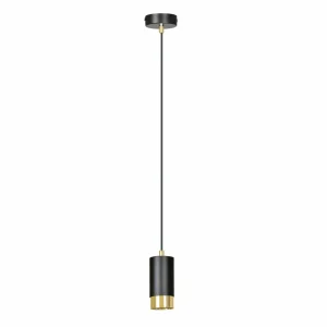 Sale EMIBIG LIGHTING Suspension courte Kumo, noire/dorée 1 lampe