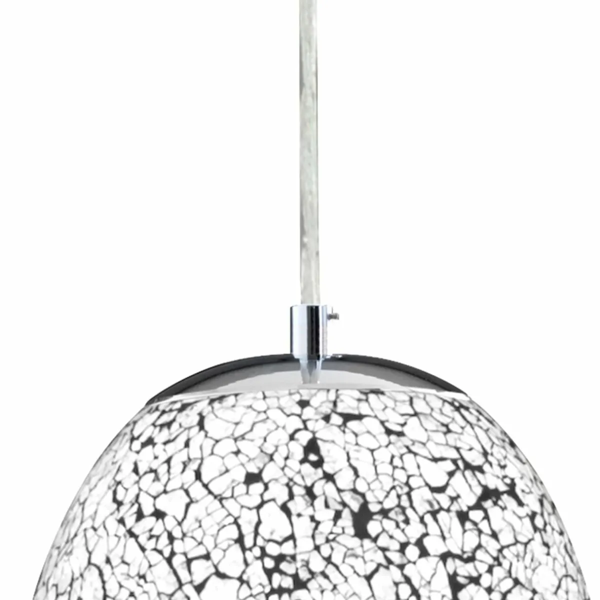 suspension_crackle_chrome_et_blanche_1.webp Shop Searchlight Suspension Crackle chromée et blanche