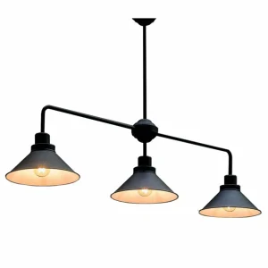 Best Nowodvorski Lighting Suspension Craft III en noir, à trois lampes