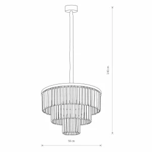 Clearance Nowodvorski Lighting Suspension Cristal, transparent/argenté, Ø 56 cm