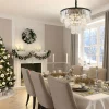 New Nowodvorski Lighting Suspension Cristal, transparent/noir, Ø 56 cm