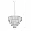 Hot Nowodvorski Lighting Suspension Cristal, transparent/noir, Ø 71 cm