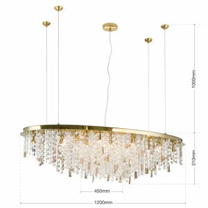 Cheap ORION Suspension Crystalriver avec cristal doré