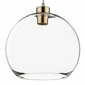 Store TK Lighting Suspension Cubus, blanc, verre, Ø 30 cm, E27