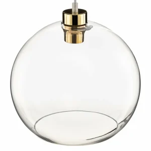 Store TK Lighting Suspension Cubus, blanc, verre, Ø 30 cm, E27