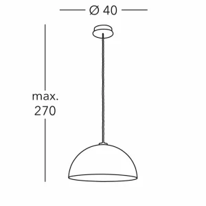 Discount austrolux Suspension Cult Vintage, doré, Ø 40 cm