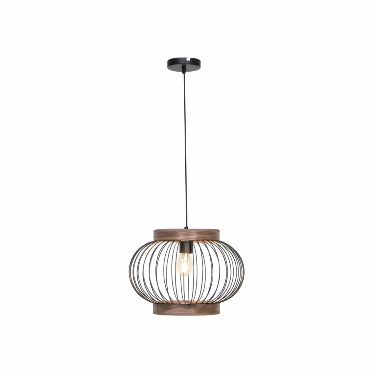 suspension_darling_en_acier_et_bois_ronde_0.webp Online Viokef Suspension Darling en acier et bois, ronde