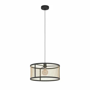 Best Sale EGLO Suspension Dellow, Ø 45 cm, noir/laiton, acier