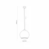Store TK Lighting Suspension Devi, verre, ambre, à 1 lampe, Ø 25cm