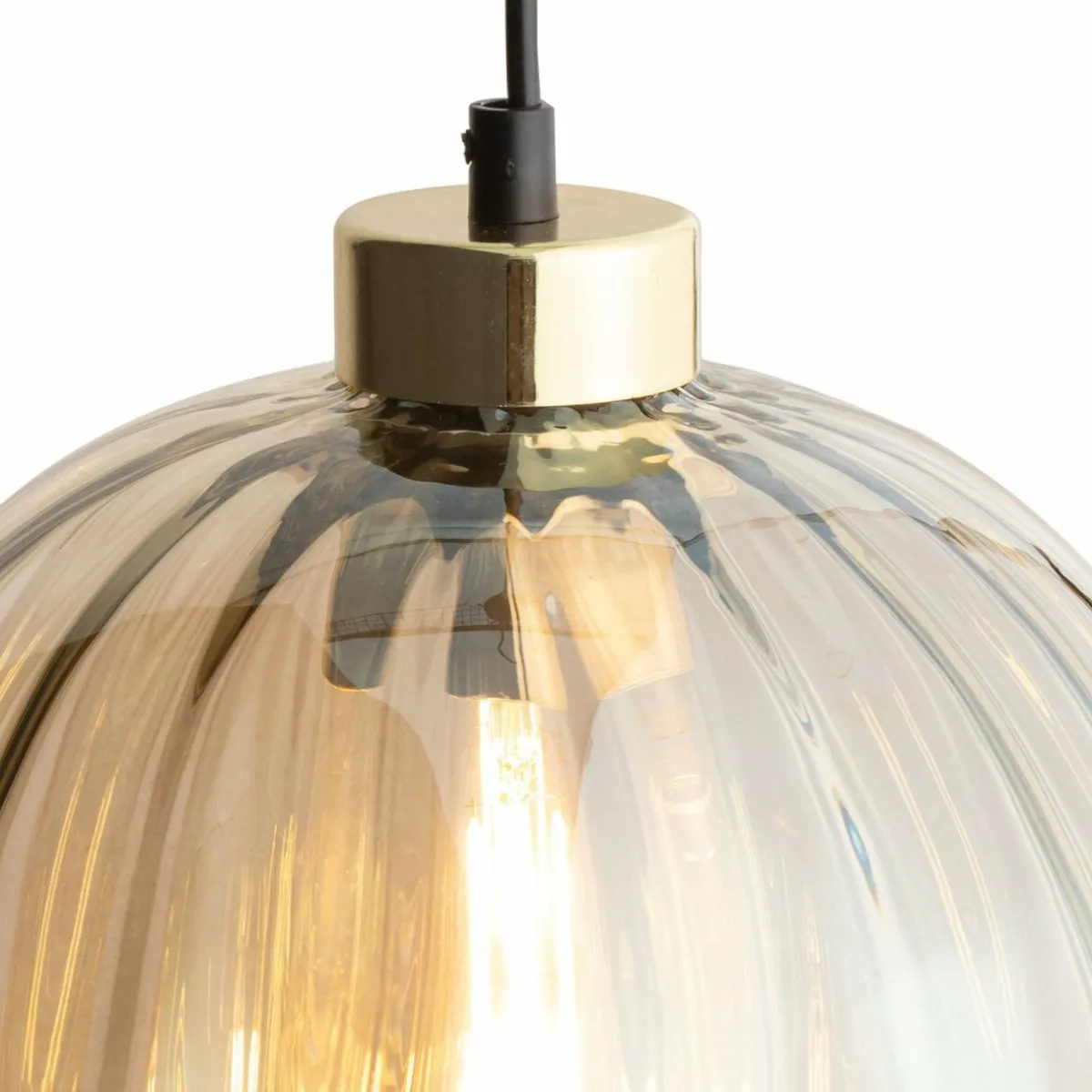 suspension_devi_verre_ambre___lampe__cm_2.webp Store TK Lighting Suspension Devi, verre, ambre, à 1 lampe, Ø 25cm