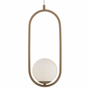 Shop ALDEX Suspension Dione, à 1 lampe, beige/blanc