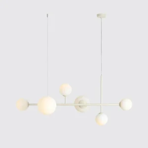 Best Sale ALDEX Suspension Dione, opale/crème, à 6 lampes
