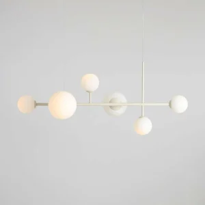 Best Sale ALDEX Suspension Dione, opale/crème, à 6 lampes