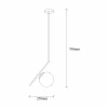 Best Sale Opviq Suspension Dolunay 143-AV, noir, un abat-jour en verre